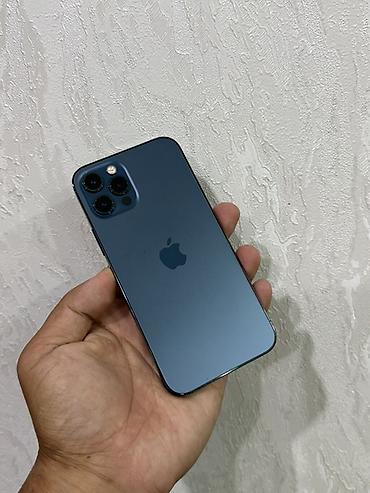 Техника жана электроника: IPhone 12 Pro, Колдонулган, 128 ГБ, Pacific Blue, Коргоочу айнек, Каптама, 90 % — 1