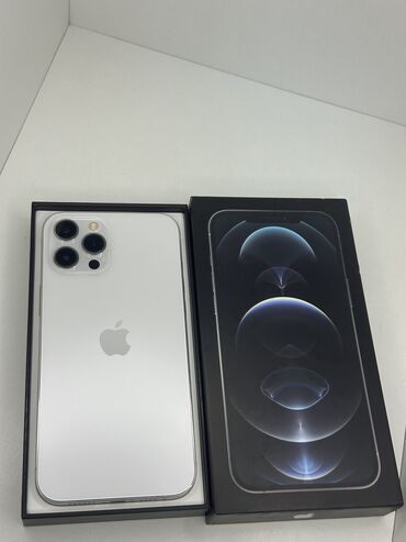 toshiba apple: IPhone 12 Pro Max, Б/у, 256 ГБ, Matte Silver, Коробка, 80 %