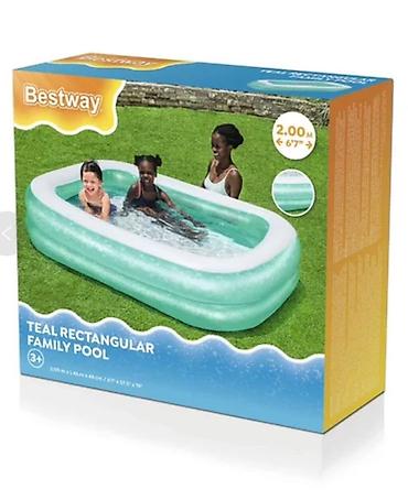 Бассейны: Надувной семейный бассейн Bestway Teal Rectangular Family Pool. - — 1