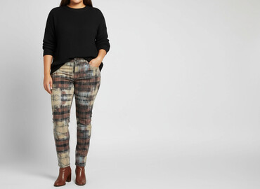 carini buty: Material trousers for women, size 3XL