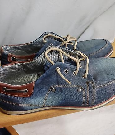 Kişi ayaqqabıları: Kişi ayaqqabısı 45 razmer – denim üslublu krosovka/mokasin tipli — 1