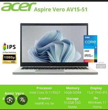 планшеты для рисования: Ноутбук, Acer, 16 ГБ ОЗУ, Intel Core i5, 15.6 ", Б/у, Для работы, учебы, память SSD