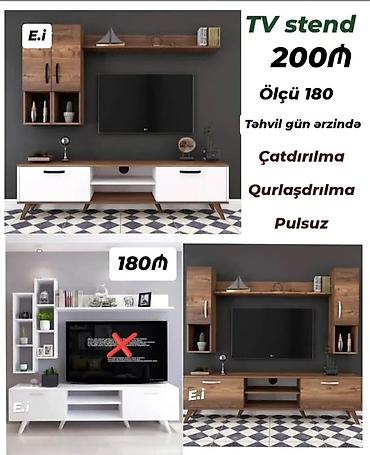 TV stendləri – bir neçə model və rəng - Ümumi ölçü: 180 sm (bəzi