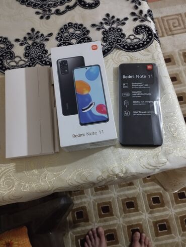samsung note 11 qiymeti: Xiaomi Redmi Note 11, 128 ГБ, цвет - Черный, 
 Отпечаток пальца, Две SIM карты