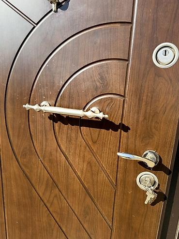 suse qab: Uc Aslan Çelik Kapı – dekorativ naxışlı, taxta teksturalı polad giriş — 4