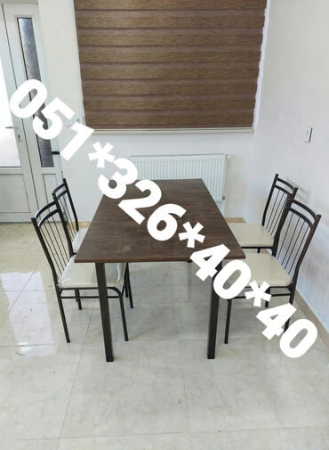 gaming stol: Yeni, Dördbucaq masa, 4 stul, Açılan masa, Mətbəx üçün, Qonaq otağı üçün, Azərbaycan