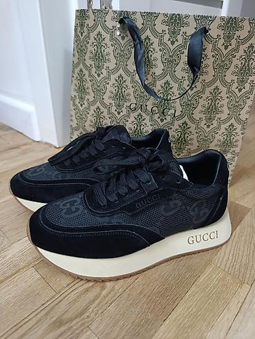 гуччи кроссовки: Кроссовки, 38, Gucci, Новый, цвет - Черный — 1