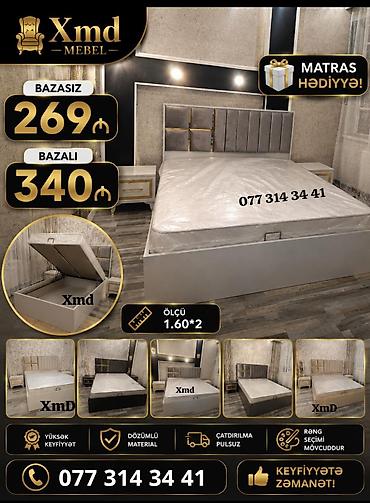 ranforsdan yataq dəsti: Xmd Mebel – müasir yataq dəsti - Ölçü: 1.60 × 2.00 m - Seçimlər — 1