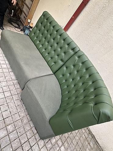 divan temizleme: Yashil chesterfield divan. Rahat, qupkasi teze, gozel divan — 1