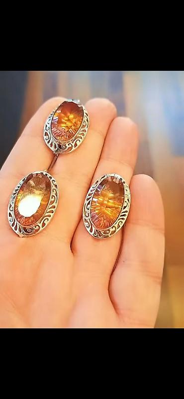 Digər zərgərlik əşyaları: 💥 ENDİRİM! 💥 Təbii daşlarla hazırlanmış gümüş komplektlər 🔹 — 15