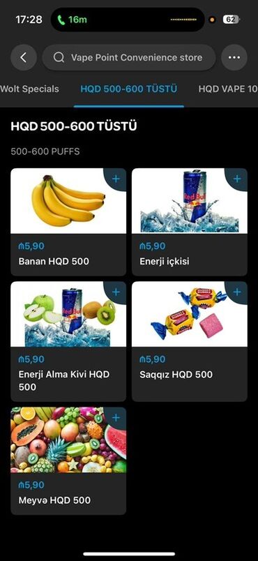 Qəlyan, vayp və aksesuarları: HQD 500–600 tüstü kateqoriyalı birdəfəlik vape ləzzətləri - Çəkim
