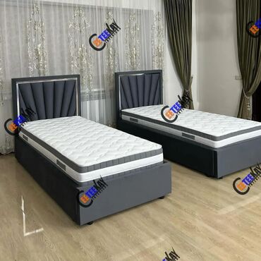 Təknəfərlik uşaq çarpayıları: Oğlan və qız üçün, Çarpayı, Bazalı, Matras ilə, Siyirməsiz — 15