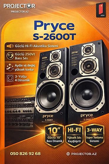 pro 4: Pryce S-2600T akustik sistemi - Güclü Hi-Fi akustika sistemi - 250 Vt — 1