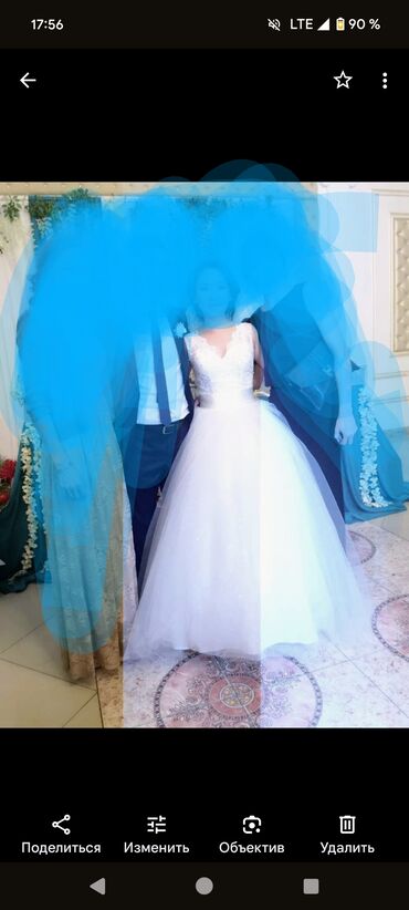 платья с платком: Продаю свадебное платье. Цена всего 5000 сом. Состояние идеальное