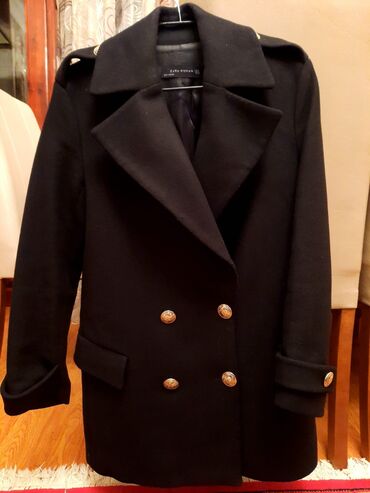 итальянские пальто в бишкеке: Palto Zara, S (EU 36), M (EU 38), rəng - Qara
