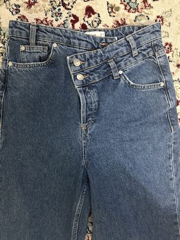 джинсы стрейчевые: Клеш, Mango, Турция, Высокая талия