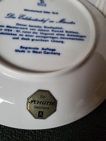 koktel set: Tanjiri novi za na zid iz 70ih.god.Berlin dizajn. Nemacki porcelanski — 9
