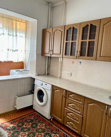 квартира за 10 тысяч в месяц: 3 бөлмө, 62 кв. м, 106-серия, 2 кабат, Косметикалык ремонт