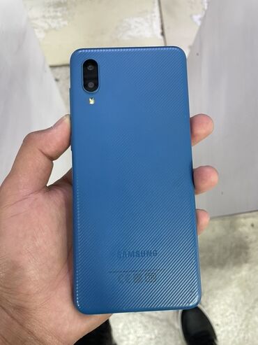 телефон кнопачный: Samsung Galaxy A02 S, цвет - Синий