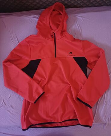 zara duksevi muski: Sweatshirt, 2XL (EU 56), color - Orange, With a hood