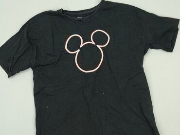 czarna koszulka: Koszulka, Disney, 14 lat, 158-164 cm, stan - Dobry