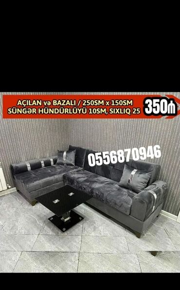 Divanlar: Künc divan, Yeni, Açılan, Bazalı, Parça, Şəhərdaxili pulsuz çatdırılma