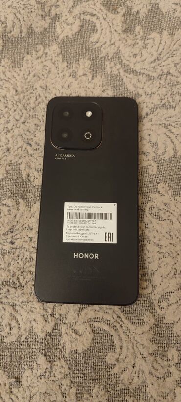 телефон fly evo: Honor X6b, 256 ГБ, цвет - Черный, Отпечаток пальца, Две SIM карты, Face ID