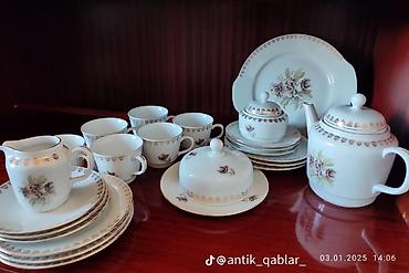 nabor hacar: Çay dəsti, rəng - Ağ, Farfor, 6 nəfərlik, Almaniya — 9