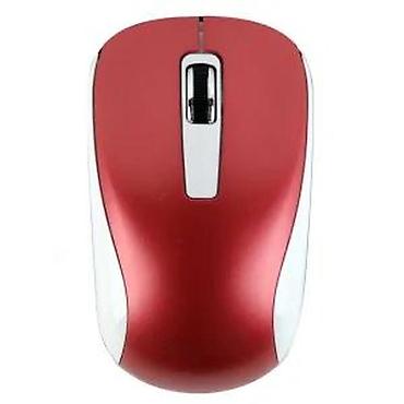 Kompjuterski miševi: Bežični optički miš – crveno/beli - Kompaktni bežični miš sa 3 — 6