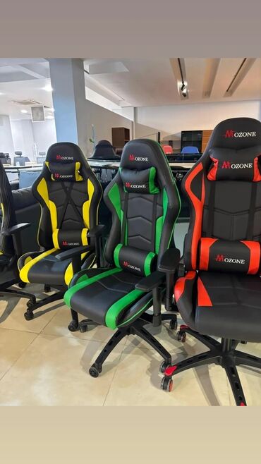 Ofis və oyun kresloları: Yeni, Təkərli, Qolları tənzimlənir, Dəri — 9