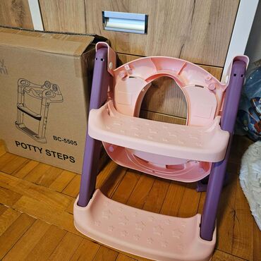 Ostali dečiji nameštaj: Dečiji adapter za WC šolju sa stepenicama i rukohvatima - Model: ECO — 13