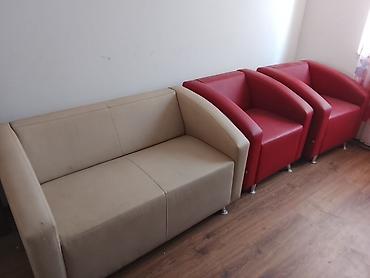 rucice za ormane: Komplet klub nameštaja – 1 dvososed + 2 fotelje - Model: moderni — 3