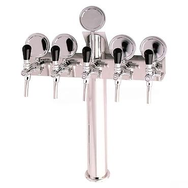 Оборудование для ресторанов, кафе: Pivə üçün T5 gümüş 5 çıxışlı Kobra pivə kranı / Beer Tower Pivə üçün — 1