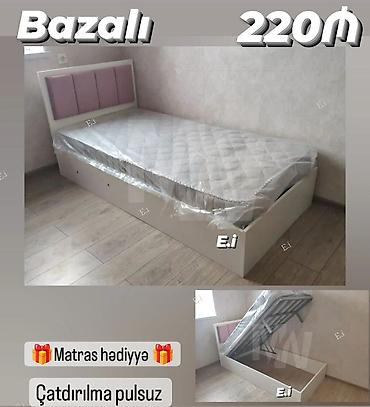 220: Bazalı tək nəfərlik çarpayı - Alt hissəsi bazalı – yuxarı qalxan — 1