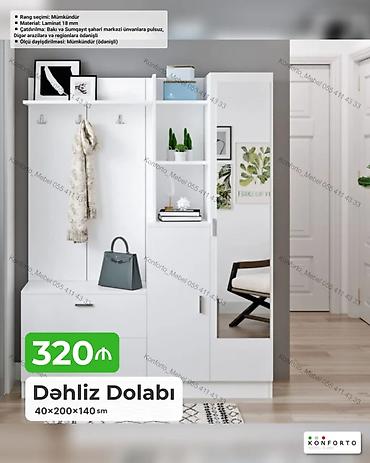 sabo 40: Dəhliz Dolabı – 40×200×140 sm - Material: 18 mm laminat - Rəng — 1