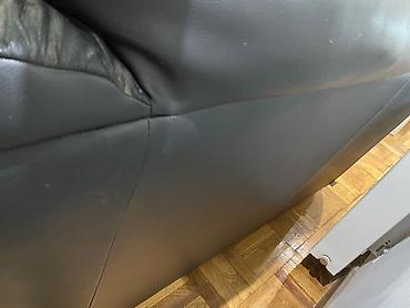 Sofe i kaučevi: Kožna garnitura – trosed i dvosed (crna) - Materijal: prirodna koža — 5