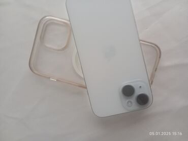 kreditlə telefon: IPhone 15, 128 GB, White Titanium, Zəmanət, Barmaq izi, Face ID