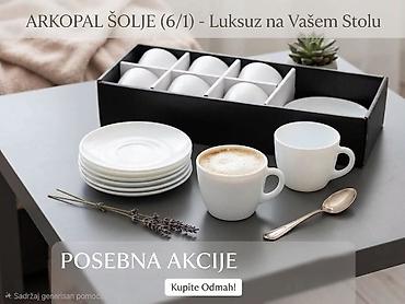 peg perego hranilica: ARKOPAL šolje (set 6/1) – luksuz na vašem stolu. Elegantne bele šolje — 1