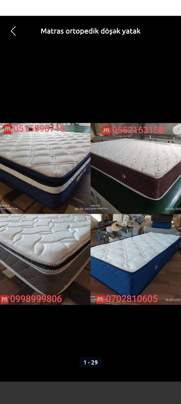 Matraslar: Yeni, Ortopedik matras, İki nəfərlik — 1