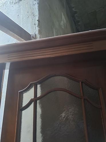 qapi: Şüşəli taxta otaq qapısı komplekti - Material: təbii ağac karkas — 4
