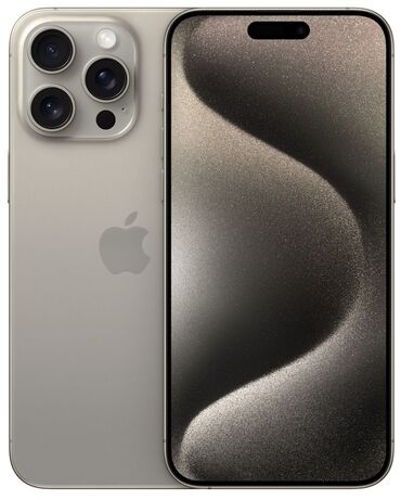 Apple iPhone: IPhone 15 Pro Max, Колдонулган, 256 ГБ, Күмүш, Заряддоочу түзүлүш, Коргоочу айнек, Каптама, 100 %