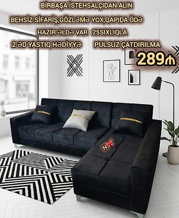 divan restoran: Satılır: *BİRBAŞA İSTEHSALDAN KÜNC DİVAN* Qeyd:*YENİDİR*🤍🖤 Ölçüsü — 1