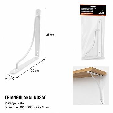 KMT Bela nosač 9364606 Triangularni nosač za police od brendа Kmt