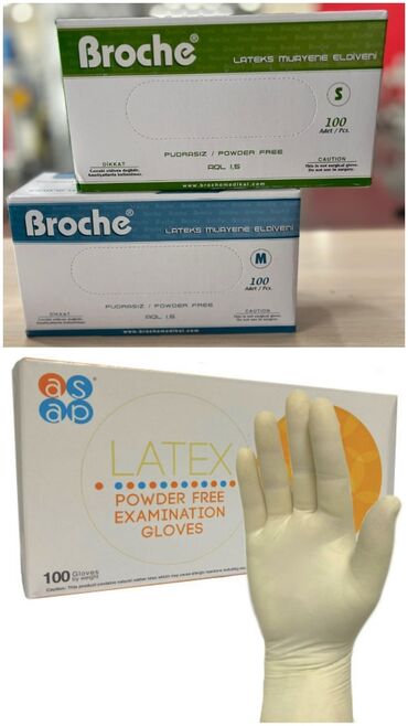 🔥Çox aşağı qiymətə🔥Broche pudrasız latex əlcək(S,M)Topdan böyük say