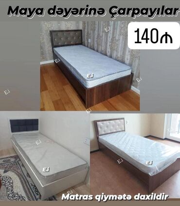 Mətbəx mebeli: Təknəfərlik çarpayı, Bazasız, Matras ilə, Siyirməsiz