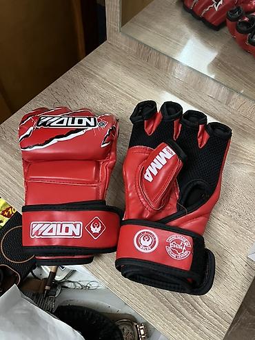 scooter ikinci el: MMA döyüş əlcəkləri – VILON brendi - Rəng: qırmızı/qarayla kombinə - — 1