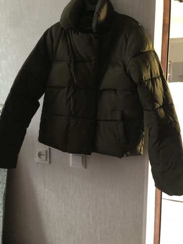 пуховик синий: Пуховик, Кыска модель, M