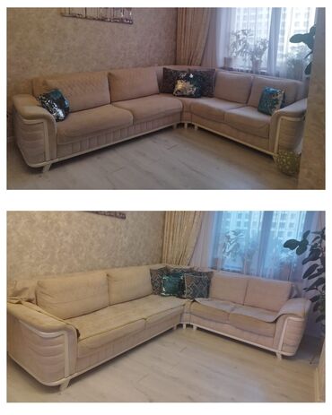 Masa və oturacaq dəstləri: Künc divan, İşlənmiş, Açılan, Bazalı