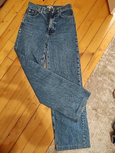 farmerice zvoncare: Zara Ženske farmerke visokog struka u klasičnoj plavoj denim boji. - — 3