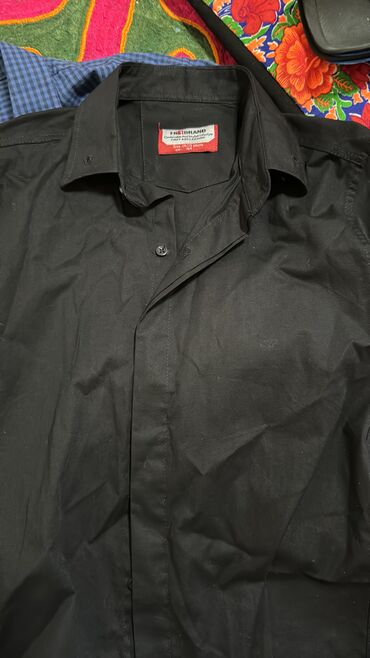 мятная рубашка мужская: Рубашка S (EU 36), цвет - Черный